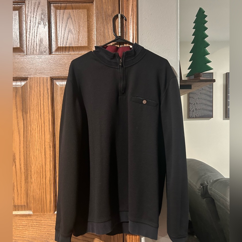 COSTCO KIRKLAND QUARTERZIP SWEATERS x2 one black one blue